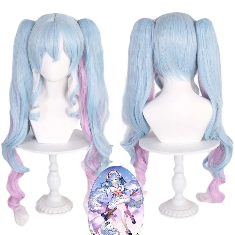 Cosplay Anime Cosplay Wig - Vocaloid - 2023 Snow Miku 2 Cosplay Anime Cosplay Wig - Vocaloid - 2023 Snow Miku - Image 2
