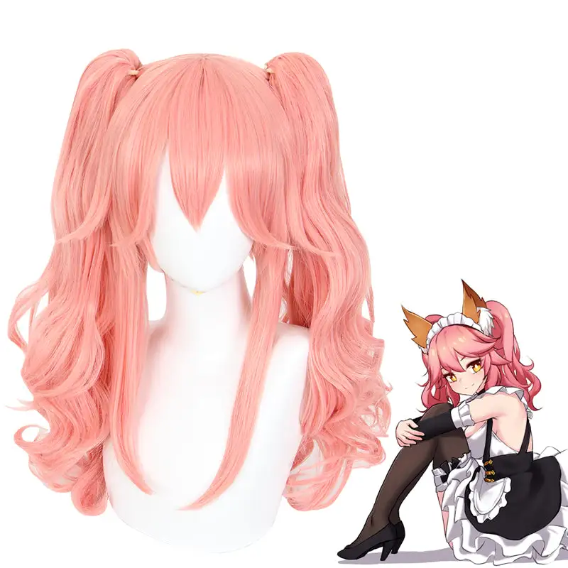 Cosplay Anime Cosplay Wig - Fate/Grand Order-Tamamo No Mae - Curly 1 Cosplay Anime Cosplay Wig - Fate/Grand Order-Tamamo No Mae - Curly