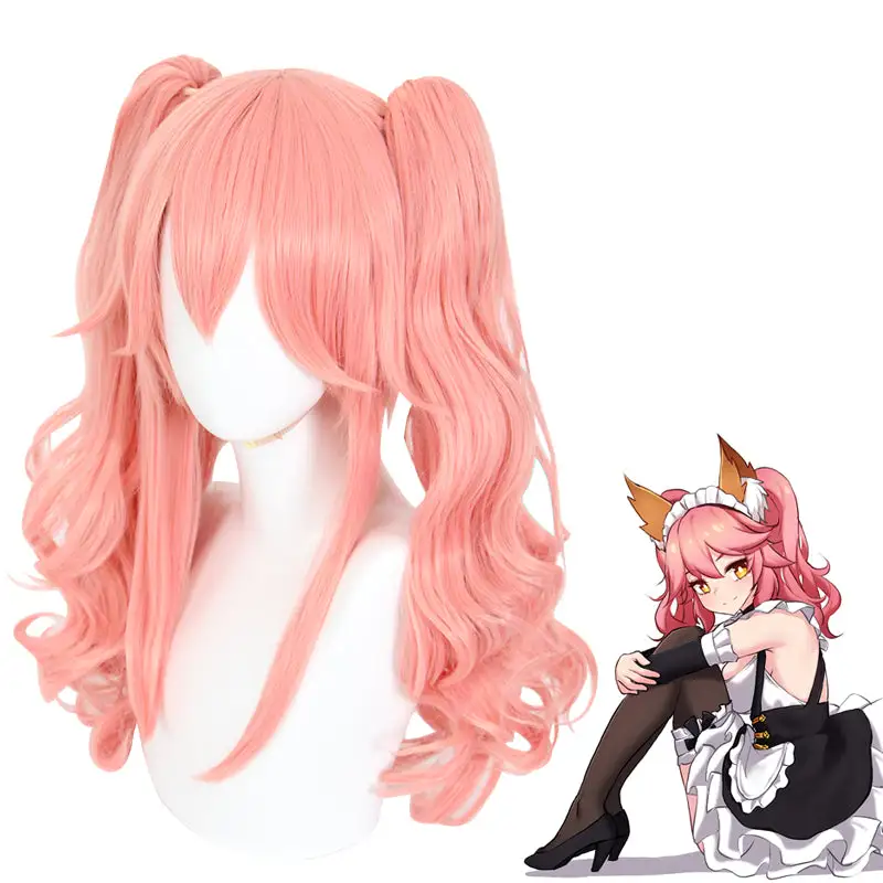 Cosplay Anime Cosplay Wig - Fate/Grand Order-Tamamo No Mae - Curly 2 Cosplay Anime Cosplay Wig - Fate/Grand Order-Tamamo No Mae - Curly - Image 2