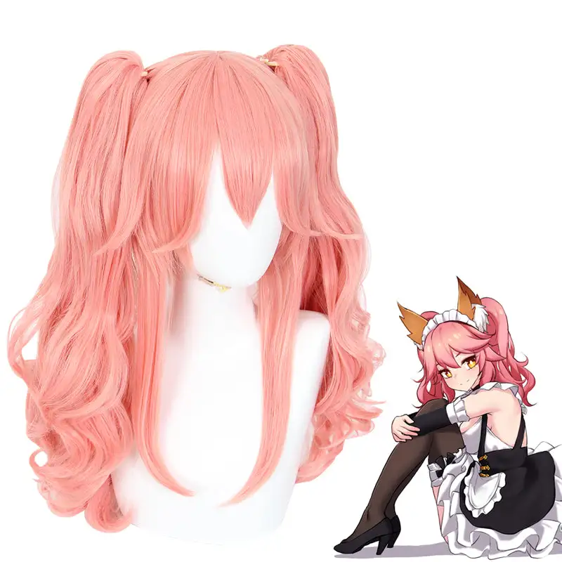 Cosplay Anime Cosplay Wig - Fate/Grand Order-Tamamo No Mae - Curly 3 Cosplay Anime Cosplay Wig - Fate/Grand Order-Tamamo No Mae - Curly - Image 3