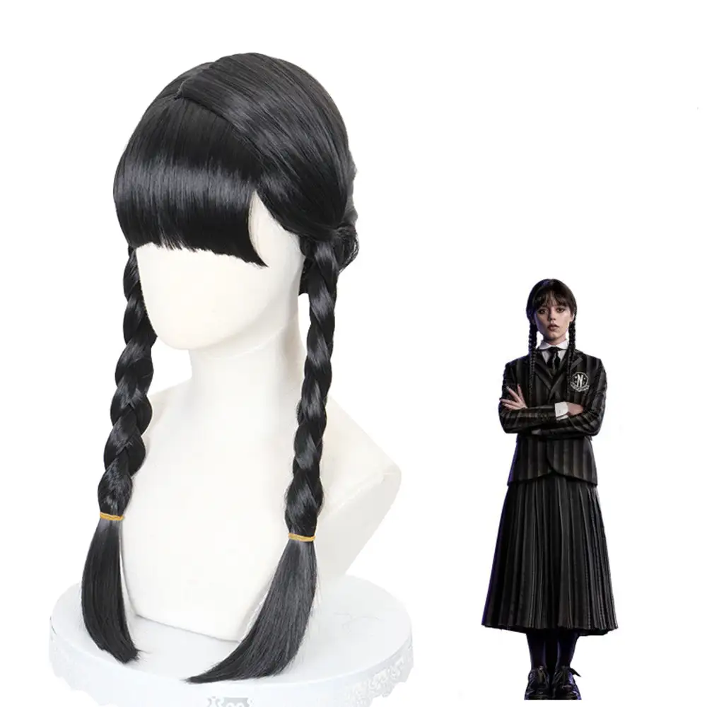 Cosplay Anime Cosplay Wig - The Addams Family - Wednesday 3 Cosplay Anime Cosplay Wig - The Addams Family - Wednesday - Image 3
