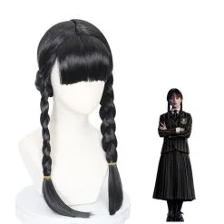 Cosplay Anime Cosplay Wig - The Addams Family - Wednesday 7 Cosplay Anime Cosplay Wig - The Addams Family - Wednesday -Girls Costumes Shop CS 520C 3