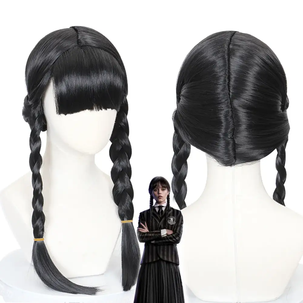 Cosplay Anime Cosplay Wig - The Addams Family - Wednesday 1 Cosplay Anime Cosplay Wig - The Addams Family - Wednesday