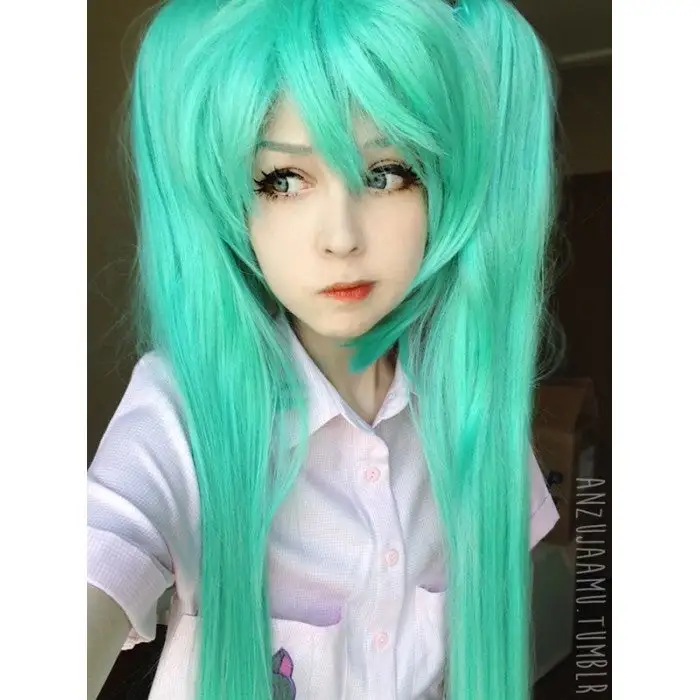 Cosplay Anime Cosplay Wig - Vocaloid - Miku 075C 11 Cosplay Anime Cosplay Wig - Vocaloid - Miku 075C - Image 11