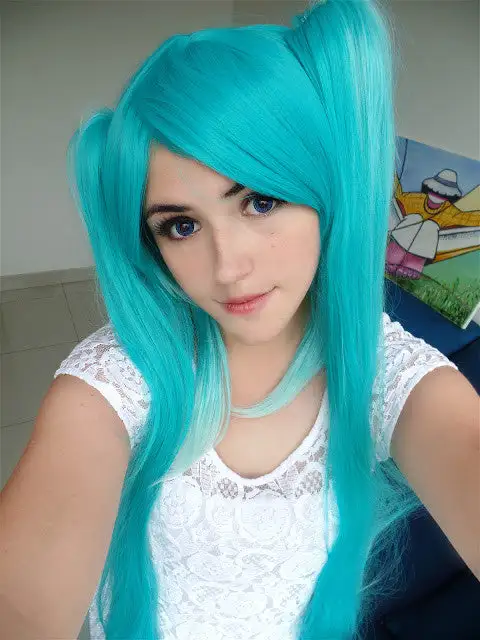 Cosplay Anime Cosplay Wig - Vocaloid - Miku 174A 8 Cosplay Anime Cosplay Wig - Vocaloid - Miku 174A - Image 8